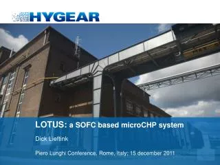 LOTUS: a SOFC based microCHP system