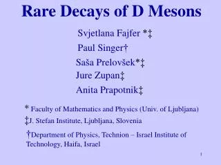 Rare Decays of D Mesons