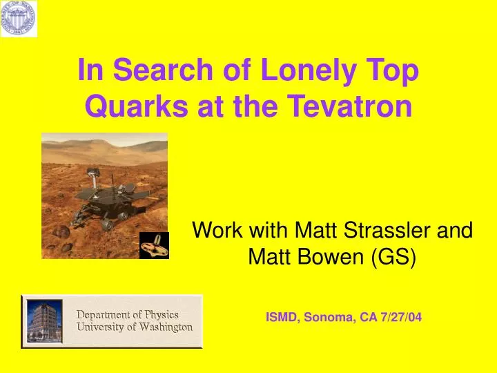 in search of lonely top quarks at the tevatron