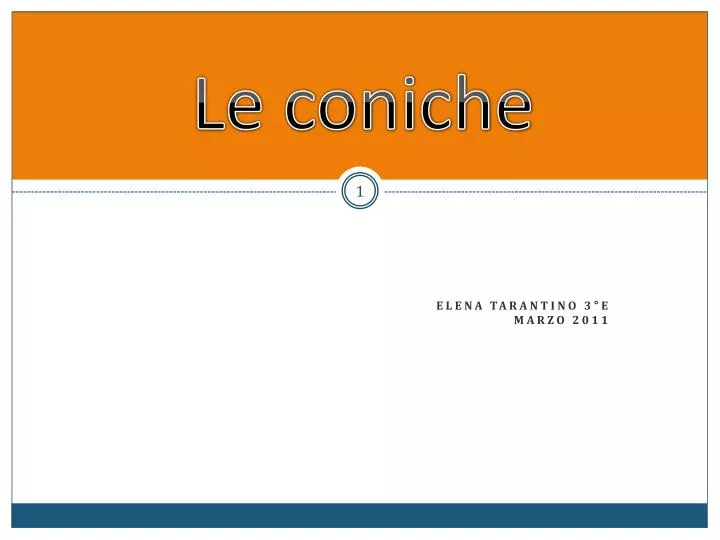 le coniche