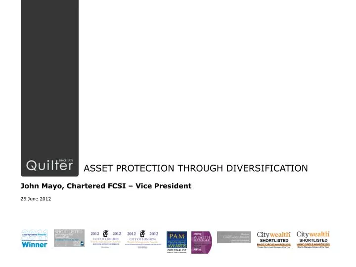asset protection through diversification