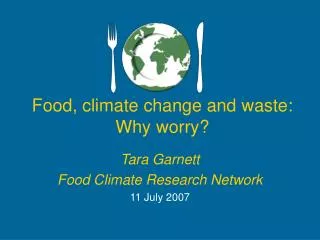 Food, climate change and waste: Why worry?
