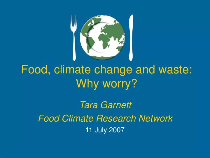 food climate change and waste why worry