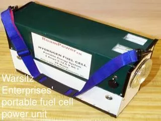 Warsitz Enterprises' portable fuel cell power unit