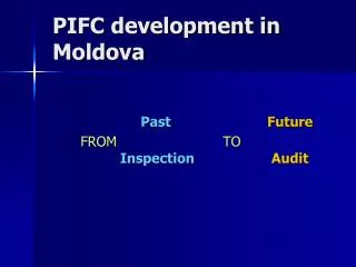 PIFC development in Moldova