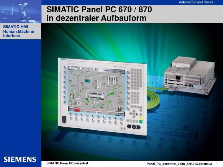 simatic panel pc 670 870 in dezentraler aufbauform