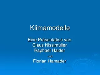 klimamodelle