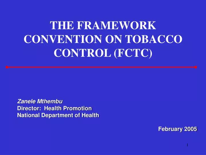the framework convention on tobacco control fctc