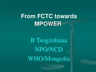 From FCTC towards MPOWER