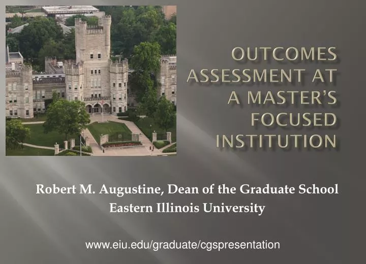 outcomes assessment at a master s focused institution