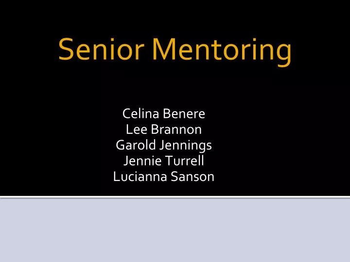senior mentoring