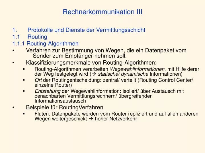 rechnerkommunikation iii