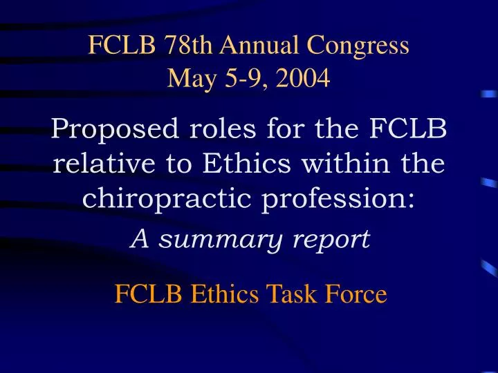 fclb 78th annual congress may 5 9 2004
