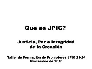que es jpic