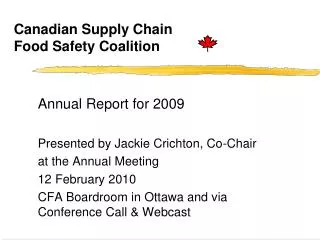 Canadian Supply Chain Food Safety Coalition