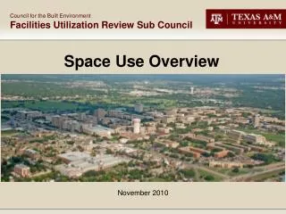 Space Use Overview