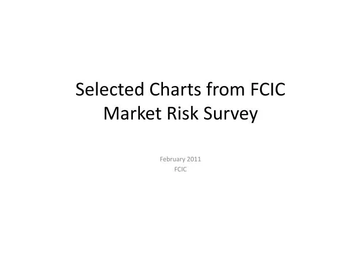 selected charts from fcic market risk survey