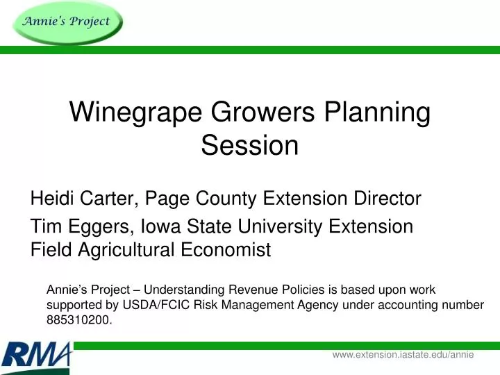 winegrape growers planning session