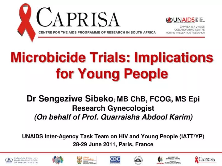 microbicide trials implications for young people