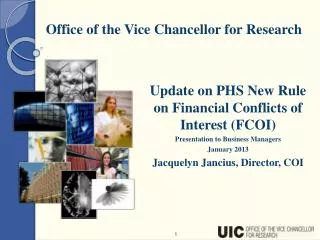 Update on PHS New Rule on Financial Conflicts of Interest (FCOI) Presentation to Business Managers