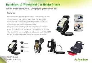 Dashboard &amp; Windshield Car Holder Mount