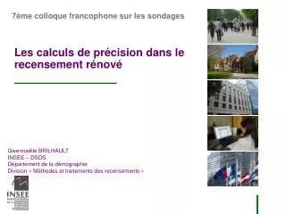 les calculs de pr cision dans le recensement r nov