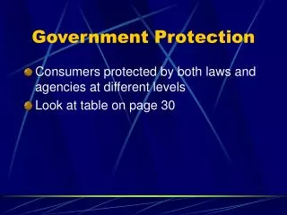 Government Protection