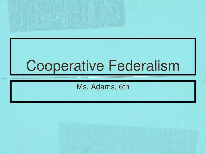 cooperative federalism