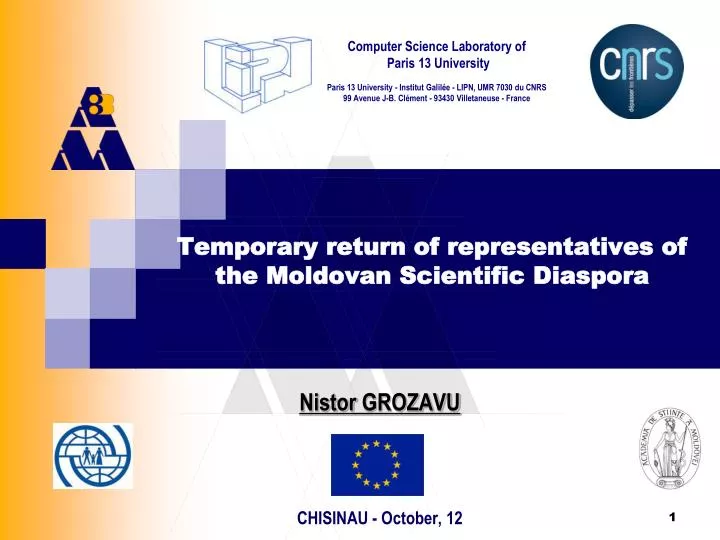 temporary return of representatives of the moldovan scientific diaspora