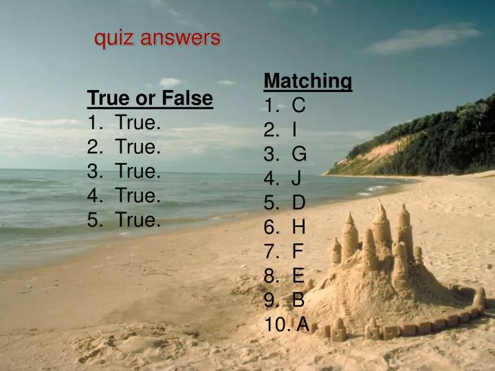 quiz answers