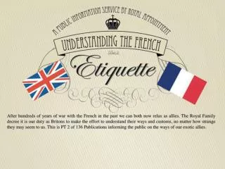 Etiquette English French Comparison Infographic