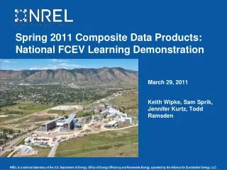 Spring 2011 Composite Data Products: National FCEV Learning Demonstration