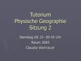 tutorium physische geographie sitzung 2