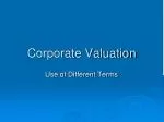 Corporate Valuation - slide 1