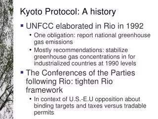 Kyoto Protocol: A history