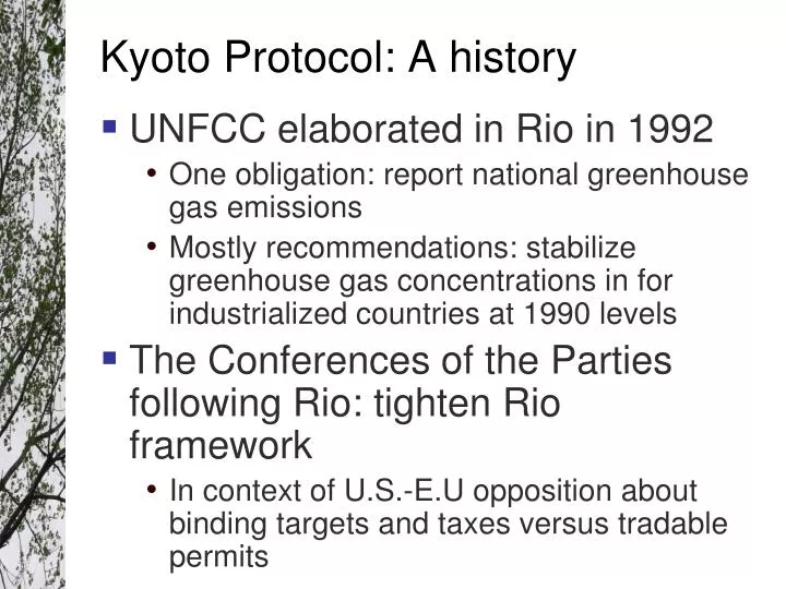 kyoto protocol a history