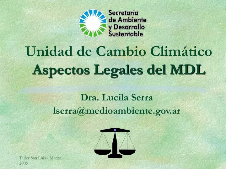 unidad de cambio clim tico aspectos legales del mdl