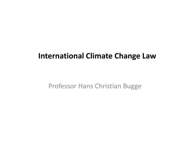 international climate change law