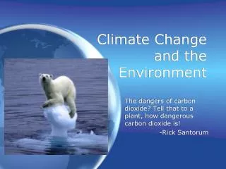 climate change and the environment