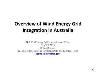 Overview of Wind Energy Grid Integration in Australia