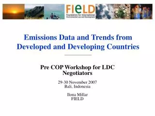 Emissions Data and Trends from Developed and Developing Countries ______________