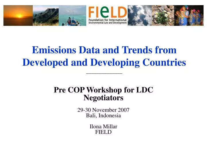 emissions data and trends from developed and developing countries