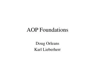 AOP Foundations