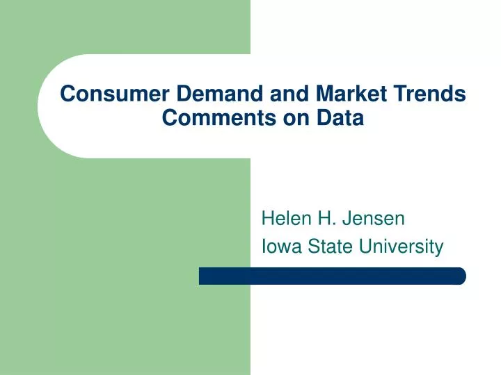consumer demand and market trends comments on data