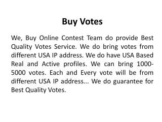 buy votes