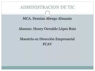 administracion de tic