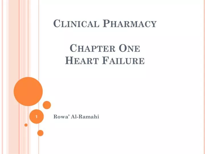 clinical pharmacy chapter one heart failure