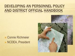 Developing an Personnel Policy and District Official Handbook