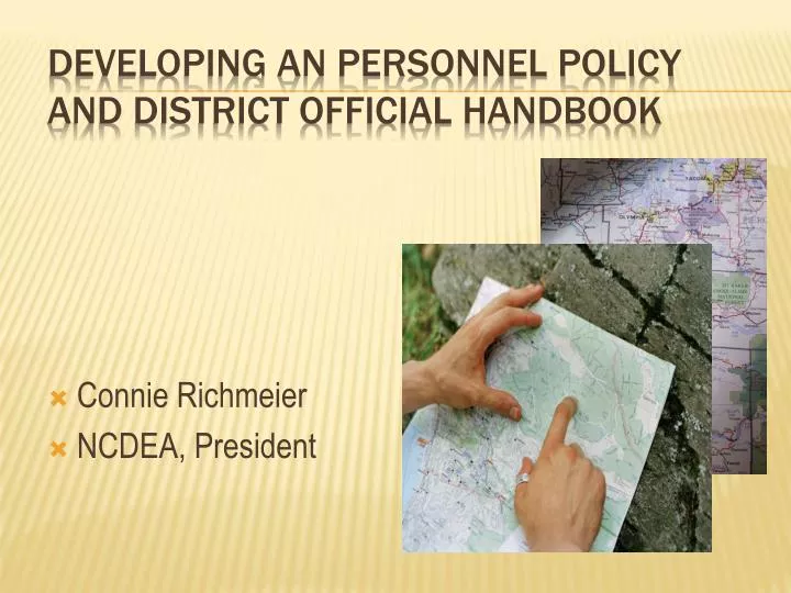 developing an personnel policy and district official handbook