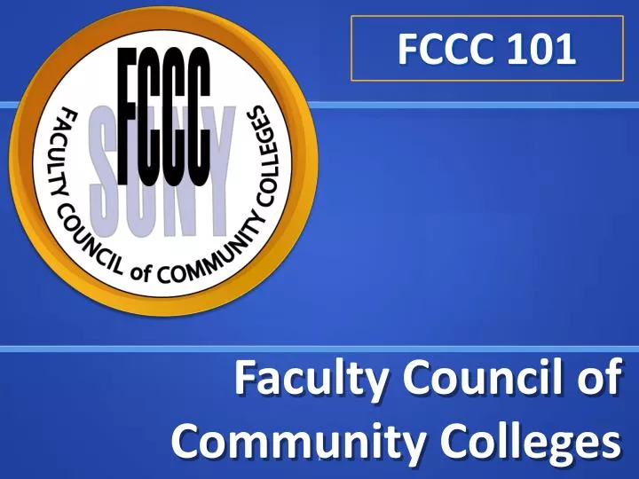faculty council of community colleges